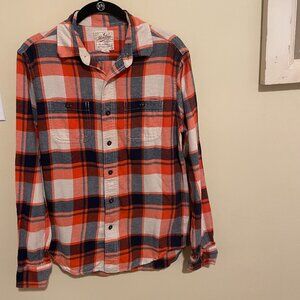 American Eagle Men's Small Flannel Button Down Long Sleeve Shirt Classic Fit